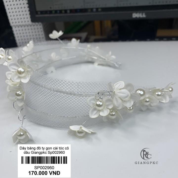 Băng đô cài tóc cô dâu hoa tygon Giangkc sp002960