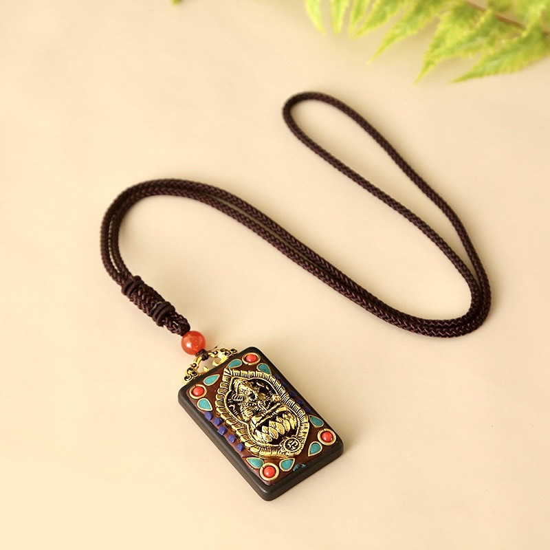 MẶT DÂY CHUYỀN THẦN VOI GANESHA BẰNG GỖ MUN TẶNG KÈM DÂY
