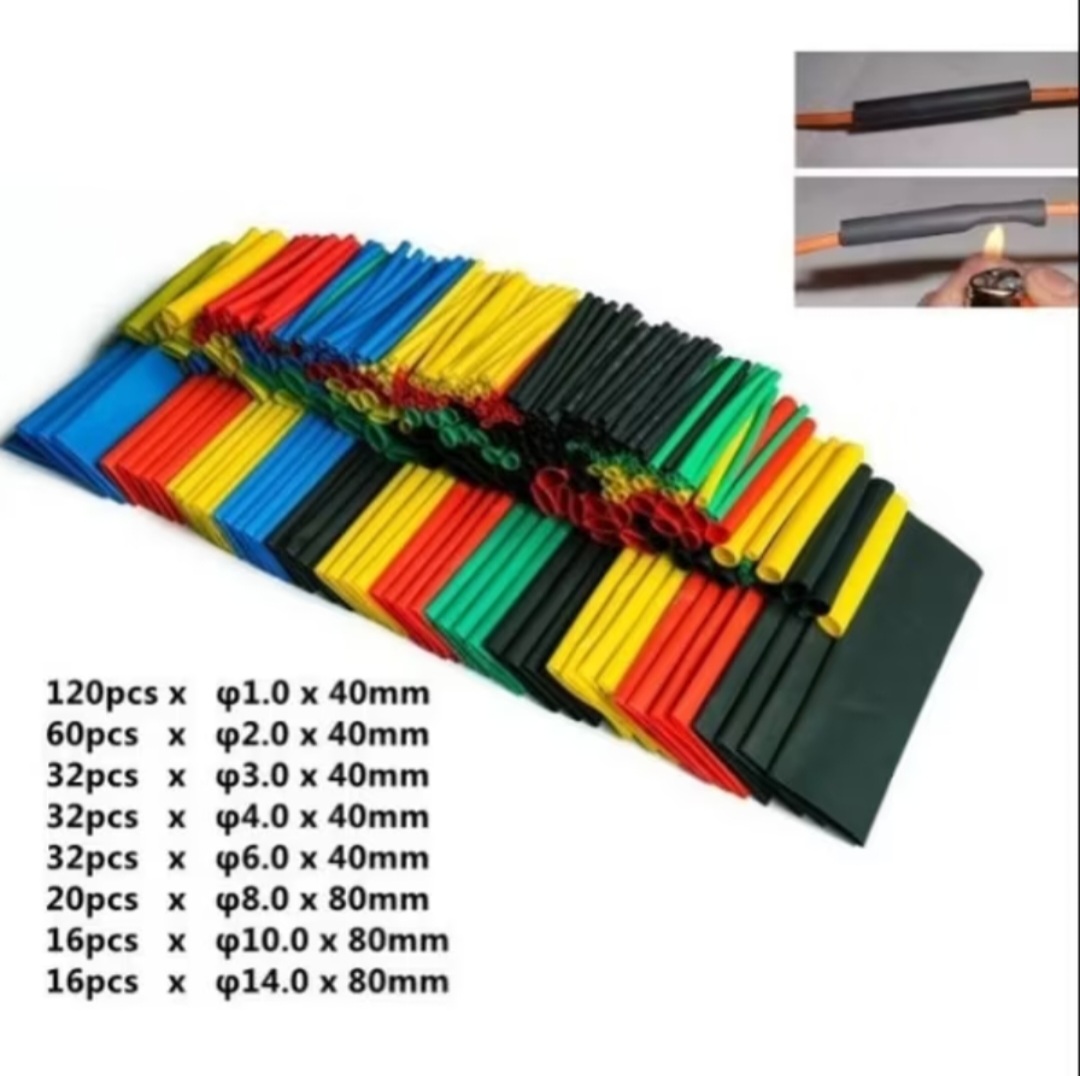BỘ 328 CÁI ỐNG GEN CO NHIỆT CÁCH ĐIỆN ĐỦ LOẠI KÍCH CỠ HÀNG CHUẨN