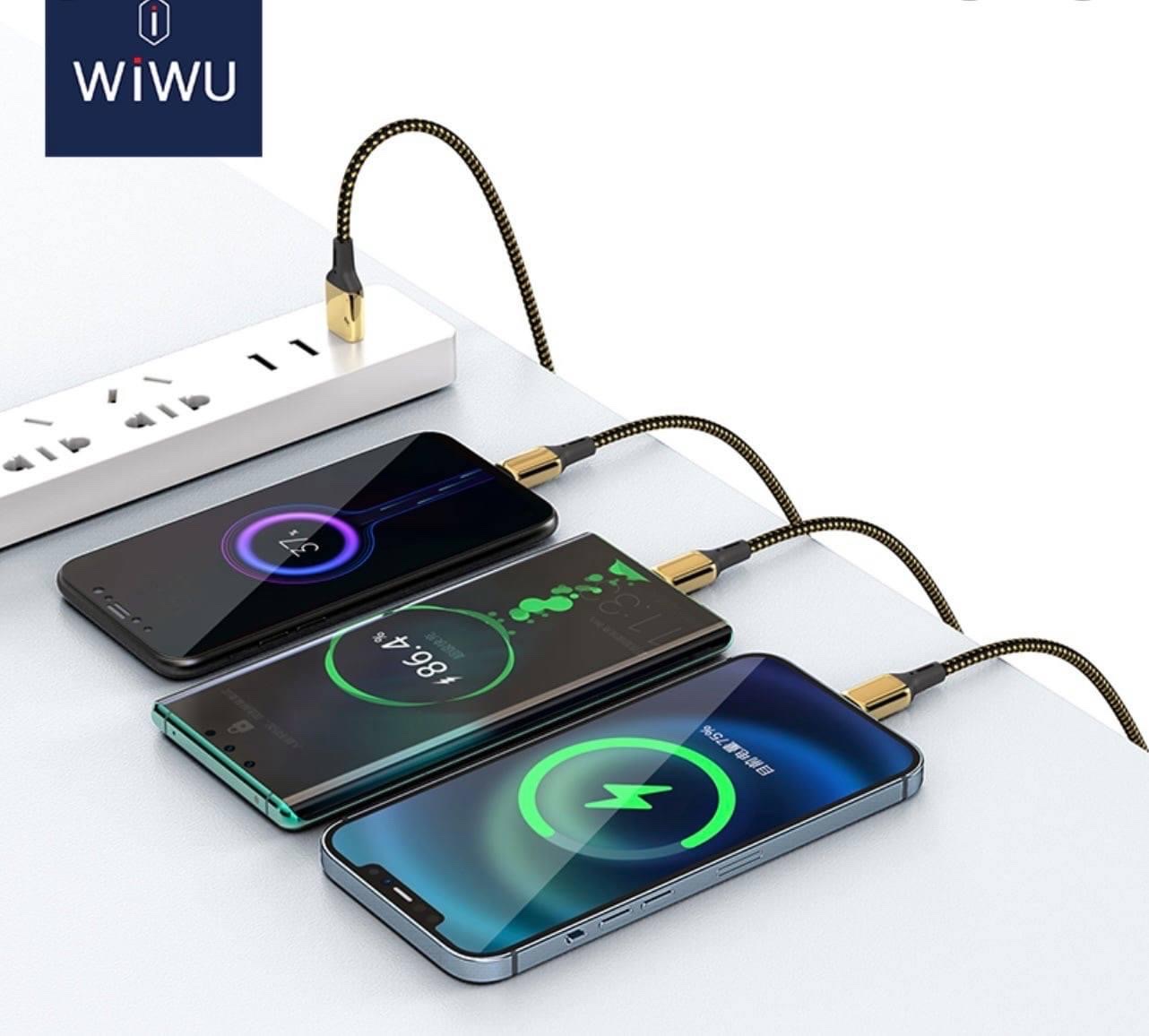Cáp WiWu Golden Data Cable GD-102 Cáp USB to Micro, Hỗ trợ Sạc Nhanh, Mạ Vàng 18K - Hàng Chính Hãng