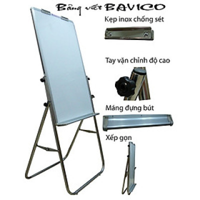 BẢNG FLIPCHART VIẾT BÚT LÔNG TỪ LAMINATE CHÂN INOX KT 60x100cm