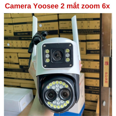 (Lỗi 1 đổi 1) Camera IP Wifi YooSee 3 Mắt PTZ 6.0MPx, Siêu Nét, Đàm Thoại 2 Chiều, Zoom 8X, Ban Đêm Màu - Hàng nhập khẩu