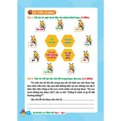 Sách - Bộ Đề Kiểm Tra Tiếng Việt Lớp 4 - Tập 1 - Kết Nối Tri Thức Với Cuộc Sống - Minh Thắng