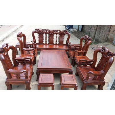 Bộ bàn ghế quốc đào gỗ hương vân