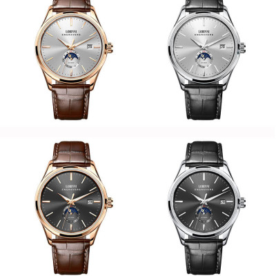 Đồng hồ nam chính hãng LOBINNI L19001-1 full box,hàng mới 100% ,kính sapphire chống nước,chống xước,dây da xịn ,kiểu dáng đơn giản ,mặt trắng đẹp