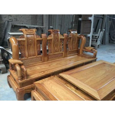 Bộ bàn ghế phòng khách mẫu tần thủy hoàng gỗ gõ đỏ