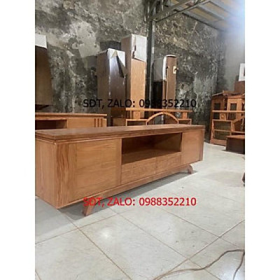 kệ hàn quốc chân cong gỗ sồi sơn 2 màu óc chó và hương vàng