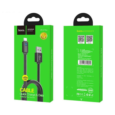Cáp Sạc Hoco UPL12 Plus Micro USB (dòng máy Oppo F7, Xiaomi Redmi Note 5,Samsung A7...) Sạc Nhanh 1,2m - Giao Màu Ngẫu Nhiên - Hàng Nhập Khẩu