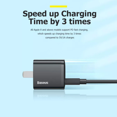 Sạc Nhanh Baseus 20W USB C Hỗ Trợ Sạc Nhanh Type C PD Cho iPhone - Công Nghệ Power Delivery 3.0 QC 3.0 - Hàng Chính Hãng