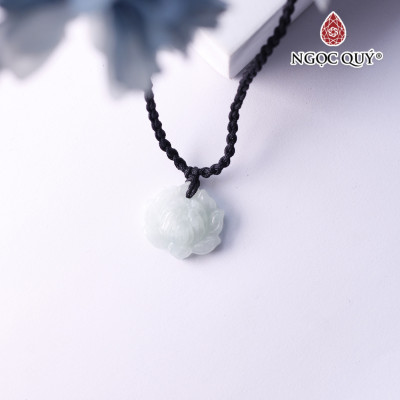 Mặt dây chuyền hoa sen đá cẩm thạch - Ngọc Quý