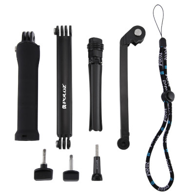 Chân đế Selfie/Stick Monopod cao cấp gấp gọn dành cho máy ảnh thể thao, camera hành trình Puluz PU202, hàng chính hãng