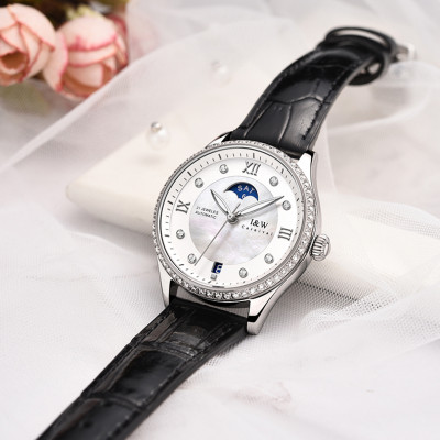 Đồng Hồ Nữ I&W Carnival 582L Chính Hãng BH 60T Chịu Nước 30m Kính Chống Xước Dây Da Cao Cấp ( Máy Cơ Tự Động)