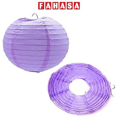 Lồng Đèn Giấy Trơn Tròn 35 Cm Vinacraft - Tím Nhạt