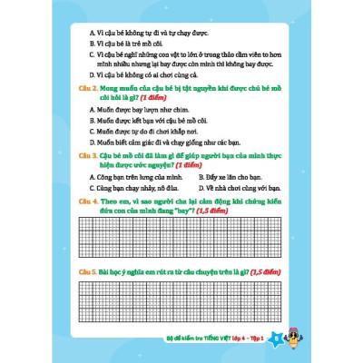 Sách - Bộ Đề Kiểm Tra Tiếng Việt Lớp 4 - Tập 1 - Kết Nối Tri Thức Với Cuộc Sống - Minh Thắng