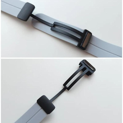 Dây silicon khoá nam châm màu đen dành cho đồng hồ Haylou RT3 LS16