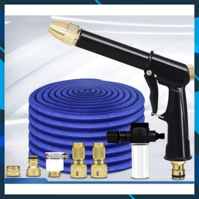 Bộ dây và vòi xịt tăng áp lực nước rửa xe tưới cây loại 7.5m (dãn nở 22m) 206733