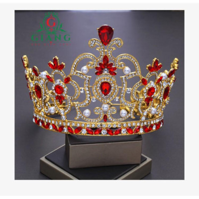 Vương miện đỏ các cuộc thi thanh lịch cao 18 cm Giangpkc