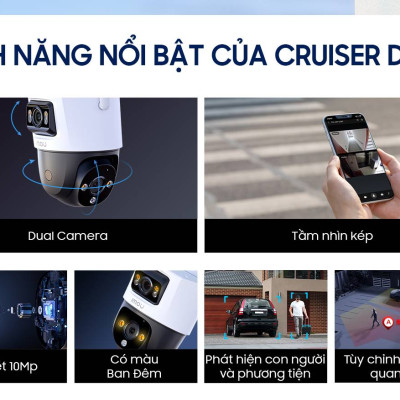 Camera IMOU Ngoài Trời Cruiser Dual 10mpx / 6mpx IPC-S7XP - Hàng Chính Hãng