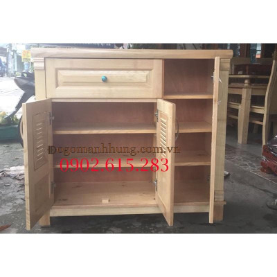 Tủ giày dép gỗ sồi tự nhiên 1m20