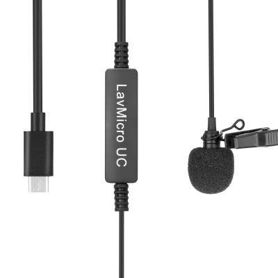 Micro Thu Âm Cài Áo Saramonic LavMicro UC Để Phỏng Vấn, Livestream, Podcast cho Điện thoại Android/ Cổng Usb-C - Hàng Chính Hãng