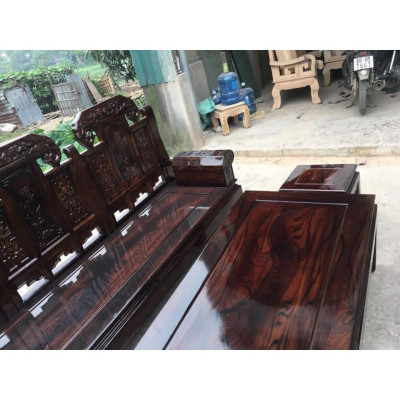Bàn ghế phòng khách âu á hộp trương voi gỗ sồi mỹ 2m2