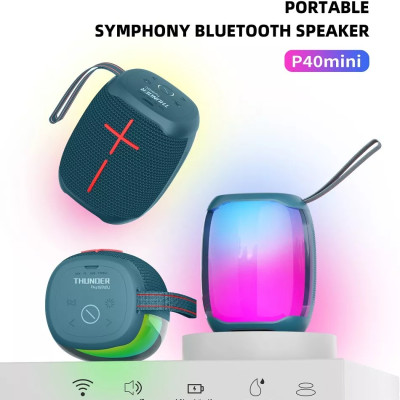 Loa WiWu Thunder P40 Mini Dành Cho Các Thiết Bị Có Bluetooth Tích Hợp Pin Dung Lượng Cao 1800mAh, IPX6 Không Thấm Nước - Hàng Chính Hãng