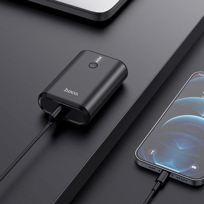Pin dự phòng PD20W Hoco dung lượng 10000mAh Q3 tích hợp 2 cổng USB/Type-C hỗ trợ đèn Led ( 2 màu ) - Hàng chính hãng