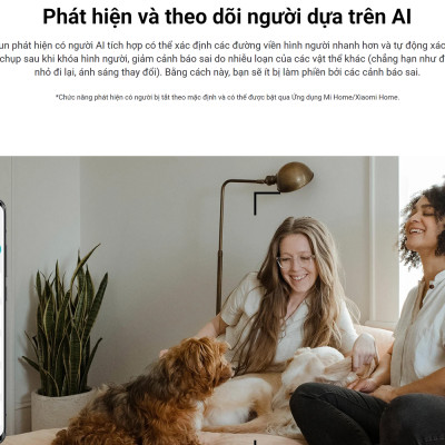 Camera quan sát Xiaomi C400 2,5K 4MP, Xoay 360, AI phát hiện con người, Wi-Fi 2.4GHz/5GHz, Bản quốc tế - Hàng chính hãng