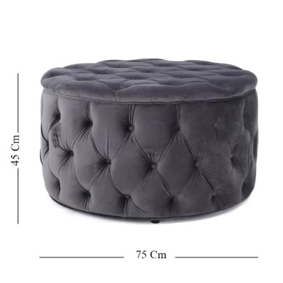 Ghế sofa đôn tròn vải nhung Juno Sofa HFC-GDT03-0.75 cao cấp