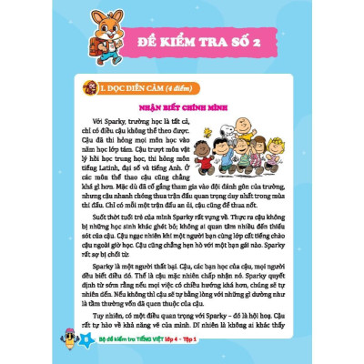Sách - Bộ Đề Kiểm Tra Tiếng Việt Lớp 4 - Tập 1 - Kết Nối Tri Thức Với Cuộc Sống - Minh Thắng