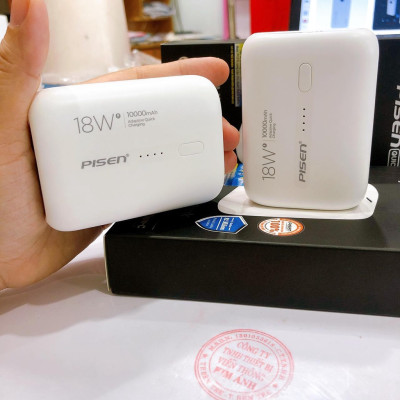 Sạc dự phòng PISEN Quick-miniQP18 (TS-D287) 10000mAh, sạc nhanh công suất 18W, Hàng chính hãng bảo hành 24 tháng