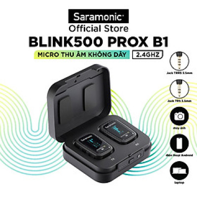 Micro Thu Âm Không Dây Saramonic Blink500 ProX B1 - Công Nghệ 2.4GHz - Độ Trễ 8ms - Hàng Chính Hãng