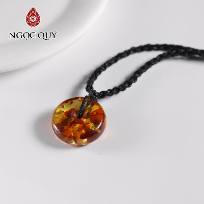 Đồng điếu hổ phách vàng mật ong 19mm - Ngọc Quý Gemstones