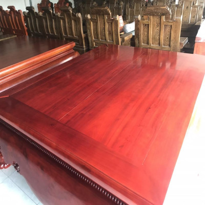 Sập Đại Chân Quỳ Dạ Cá Trơn Gỗ Hương Đỏ Nam Phi