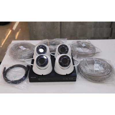 Bộ Camera IP HILOOK IK-4042BH-MH/P Độ Phân Giải 2MP FullHD, Gồm 1 Đầu Ghi Hình Hỗ Trợ 4 Cổng POE, 4 Camera, 4 Bộ Dây Tín Hiệu, 1 Dây HDMI - Hàng Chính Hãng