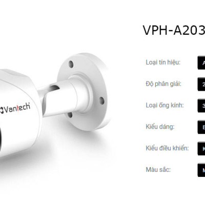 Camera hồng ngoại cảm biến PIR AHD VPH-A203PIR - Hàng chính hãng