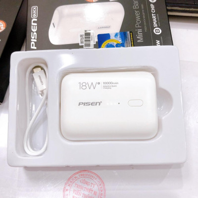 Sạc dự phòng PISEN Quick-miniQP18 (TS-D287) 10000mAh, sạc nhanh công suất 18W, Hàng chính hãng bảo hành 24 tháng
