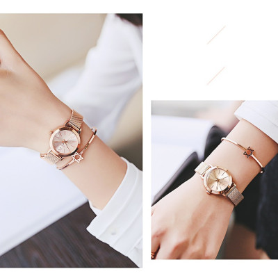 Đồng Hồ Nữ Julius Hàn Quốc JA732C Dây Thép Mesh Thời Thượng