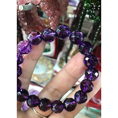 VÒNG THẠCH ANH TÍM TỰ NHIÊN GIÁC ĐẬM SIZE 10MM NỮ MỆNH HỎA THỔ