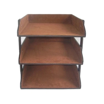 Khay đựng tài liệu 3 tầng bằng da cao cấp