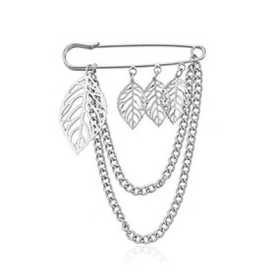 Ghim cài áo quần chiếc lá độc đáo thời trang tinh tế unisex cá tính