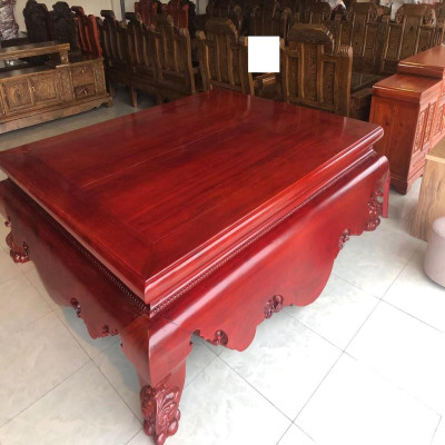 Sập Đại Chân Quỳ Dạ Cá Trơn Gỗ Hương Đỏ Nam Phi