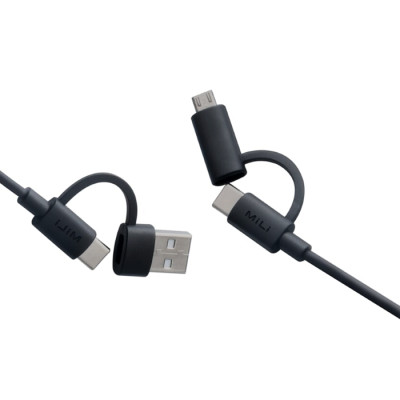 Dây Cáp Sạc 4 Trong 1 Input USB Type-C/USB-A và Output USB Type-C/Micro USB MiLi 1m - HX-L41 - Hàng Chính Hãng