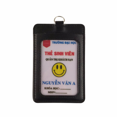Bảng tên da 5.5x8.5cm 2 ngăn đứng (25)