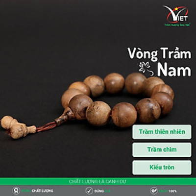 Vòng Trầm Nam - Trầm Chìm Thiên Nhiên 20 Ly Cực Hiếm - Kiểu Tròn