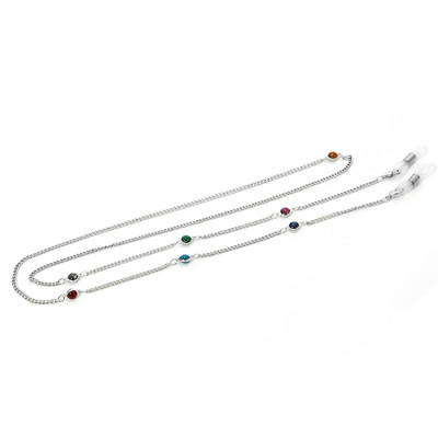 Dây đeo kính mix hạt đá nhỏ phụ kiện thời trang cá tính unisex phong cách Âu Mỹ