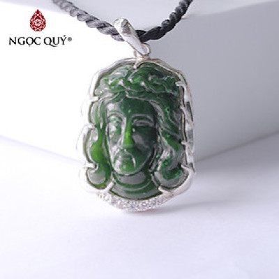 Mặt dây chuyền chúa Jesus đá thiên nhiên - Ngọc Quý Gemstones