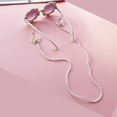 Dây đeo kính chuỗi hạt châu đeo khẩu trang mix nơ cách điệu nhẹ nhàng tinh tế phong cách Nhật Hàn