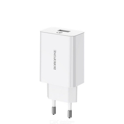 Cốc sạc nhanh Borofone 18w BA21A cổng USB - Hàng chính hãng