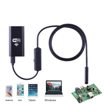 ROGTZ - Camera Nội Soi WiFi Chống Nước HD 1M Len 8mm Chất lượng hình ảnh HD 6LED Kết nối Wifi Tương thích Ios Android Windows Chống nước IP67 Đa mục đích sử dụng Kiểm tra đường ống, thiết bị máy móc, động cơ Sửa chữa bảo dưỡng thiết bị - Hàng Chính Hãng